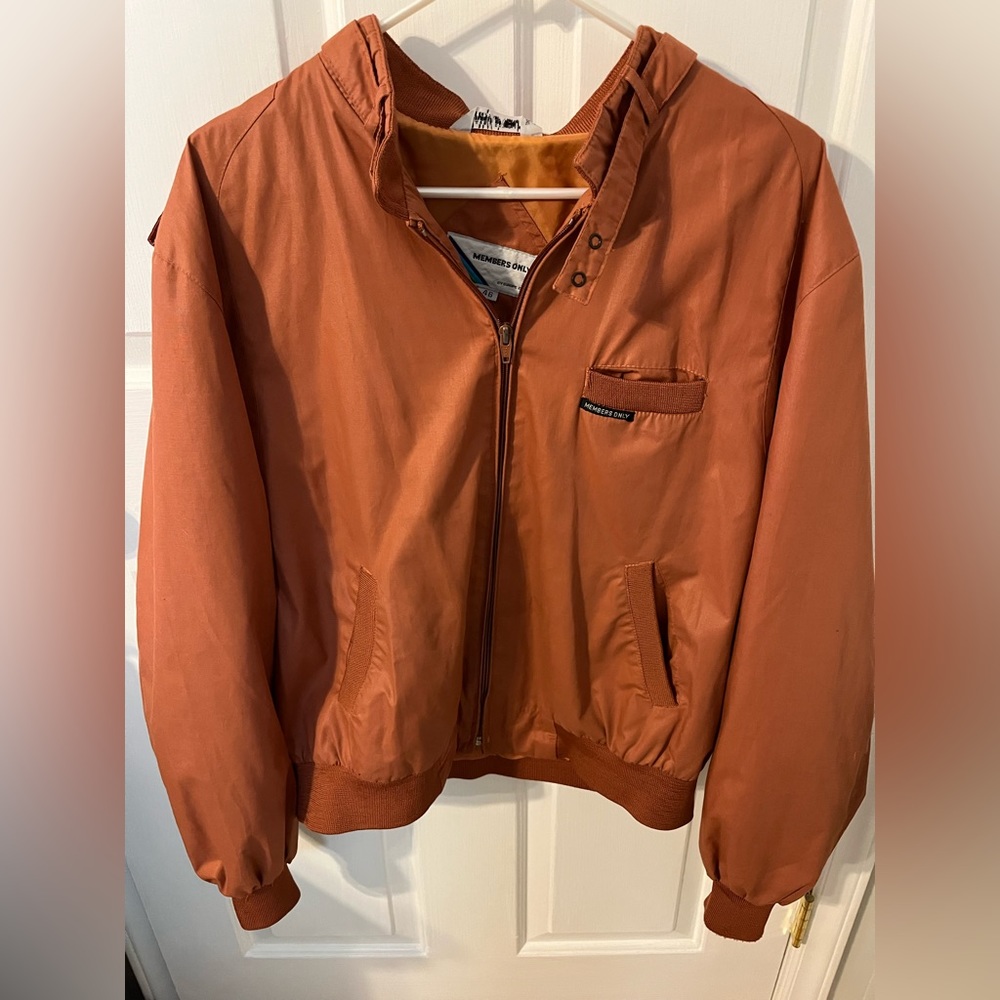 Members only jacket, size 46, color orange